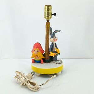 Warner Bros Bugs Bunny Yosemite Sam Nursery Lamp Nightlight 1977 Vintage FLAW